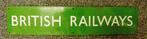 orgineel emaille stations bord british railways jaren 50, Ophalen of Verzenden, Gebruikt, Trein, Overige typen