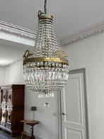 Antieke Kristallen Hanglamp, Ophalen, Gebruikt, Glas, Klassiek