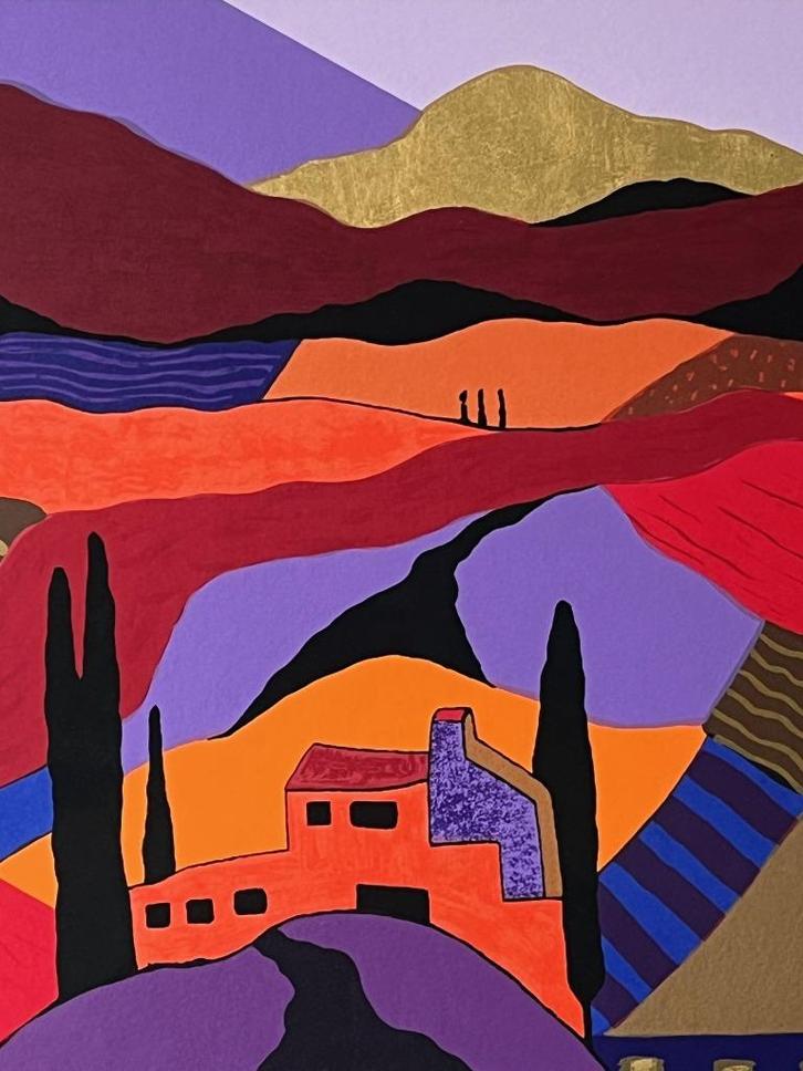 Ronald Boonacker, ingelijste zeefdrukken Lombardije I en II, Antiek en Kunst, Kunst | Litho's en Zeefdrukken, Ophalen