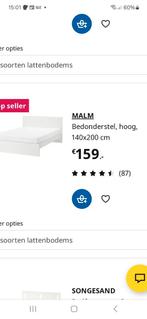 IKEA MALM bed met lönset bedbodem, Ophalen, Gebruikt, 90 cm, Eenpersoons