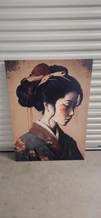 Canvasdoek: Geisha Portret, Antiek en Kunst, Kunst | Schilderijen | Klassiek, Ophalen