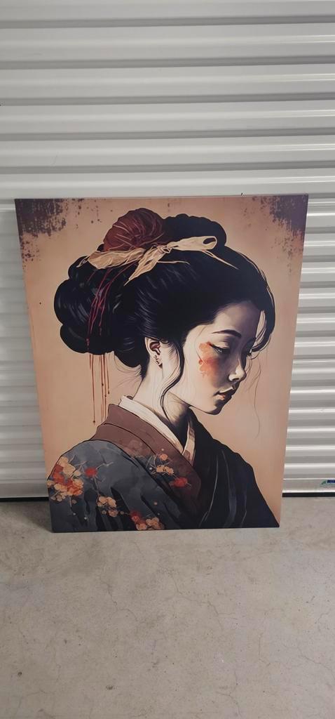 Canvasdoek: Geisha Portret, Antiek en Kunst, Kunst | Schilderijen | Klassiek, Ophalen