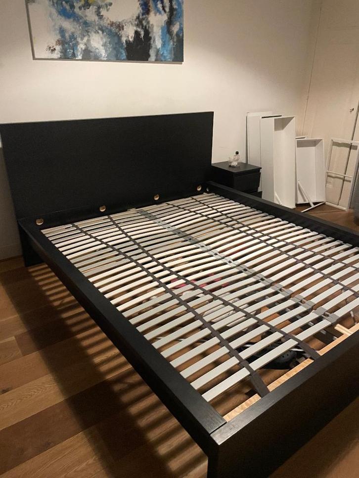 Ikea bedframe gratis afhalen zondag 25/01, Huis en Inrichting, Slaapkamer | Bedden, Gebruikt, Tweepersoons, 160 cm, 200 cm, Hout