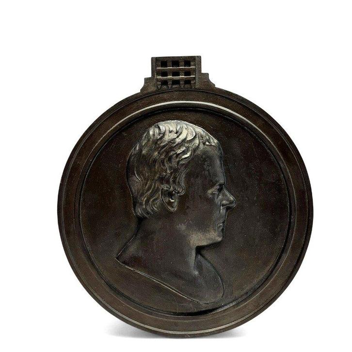 Franse gietijzeren plaquette, 19e eeuws, Antiek en Kunst, Curiosa en Brocante, Ophalen of Verzenden