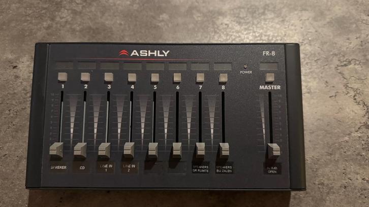 Ashly FR-8 netwerk faderpaneel - 8 kanalen + master, Muziek en Instrumenten, Mengpanelen, Zo goed als nieuw, Ophalen