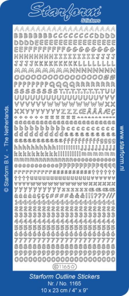 Starform 1165 goud alfabet letters smal + nummers stickervel, Hobby en Vrije tijd, Stickers en Plaatjes, Nieuw, Sticker, Ophalen of Verzenden