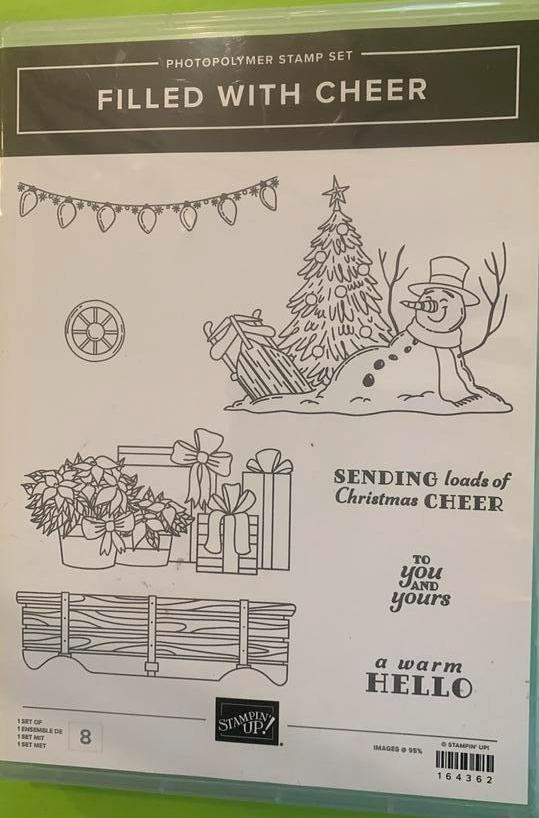 Filled with Cheer stempelset Stampin Up, Hobby en Vrije tijd, Stempelen, Zo goed als nieuw, EZ-mounted stempel, Ophalen of Verzenden