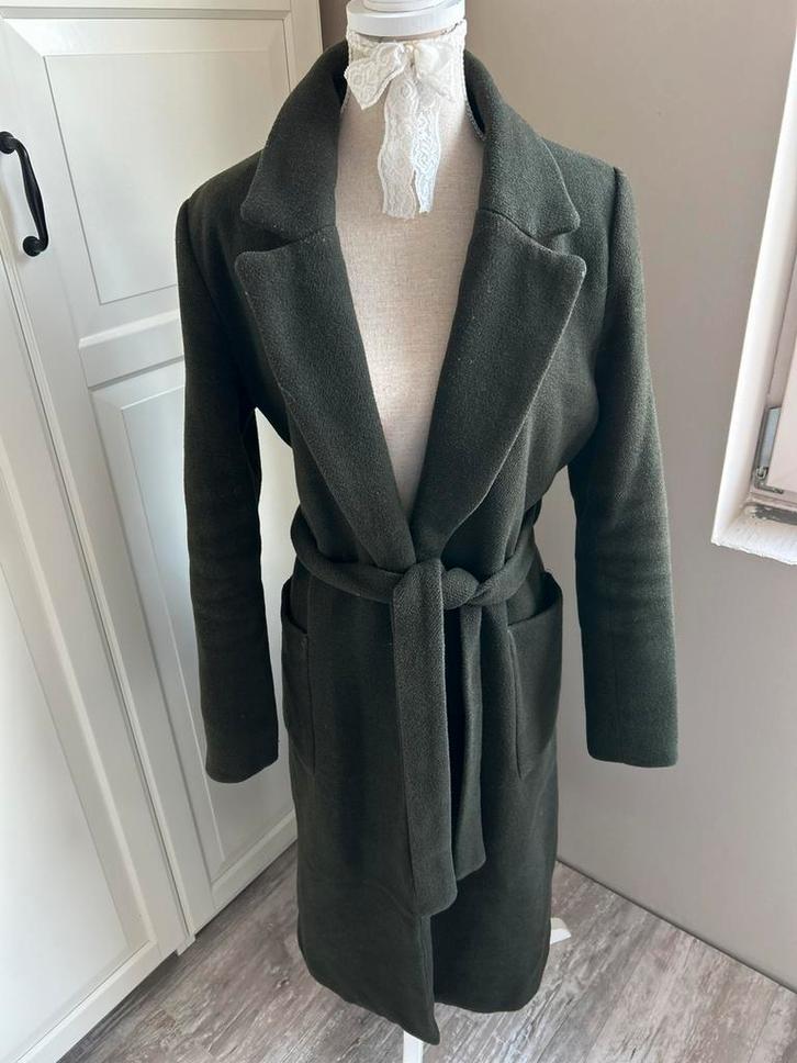 Groene jas/mantel van Only. Maat M., Kleding | Dames, Jassen | Winter, Gedragen, Maat 38/40 (M), Groen, Verzenden