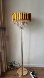 Vloerlamp Kristal Goud 2 stuks, Huis en Inrichting, Lampen | Vloerlampen, Ophalen, Zo goed als nieuw, Overige materialen, 100 tot 150 cm