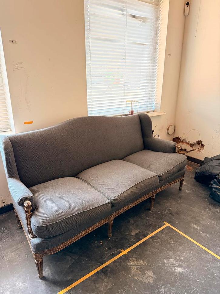 Klassieke stoffen bank, Huis en Inrichting, Banken | Sofa's en Chaises Longues, Gebruikt, Driepersoons, 200 tot 250 cm, 75 tot 100 cm