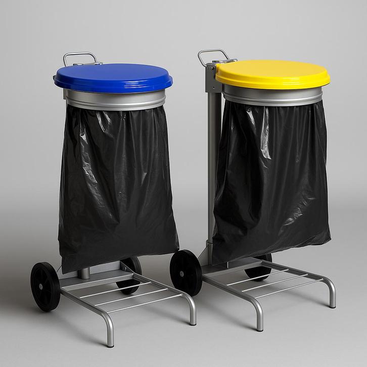 Industriële pedaal afvalbak op wielen, Zakelijke goederen, Kantoor en Winkelinrichting | Magazijn, Stelling en Opslag, Ophalen