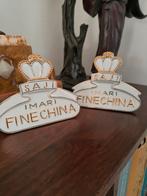 Twee porseleinen Saji Imari fine China winkel reclame items, Ophalen of Verzenden