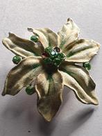Vintage bloemen broche groen, Sieraden, Tassen en Uiterlijk, Broches, Ophalen of Verzenden, Gebruikt, Groen, Overige materialen