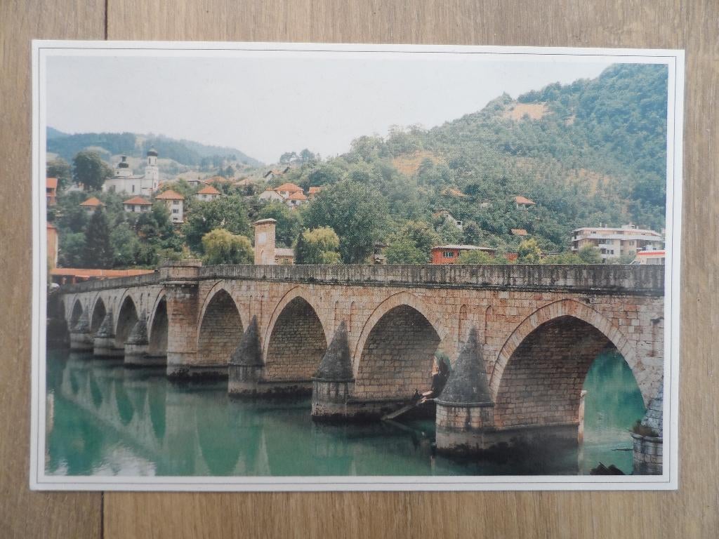 Ansichtkaart Drina bridge Bosnia, Ophalen of Verzenden, Landmacht, Nederland