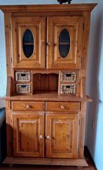 Grenenhouten buffetkast, Huis en Inrichting, Kasten | Buffetkasten, Ophalen, 100 tot 150 cm, Zo goed als nieuw, 150 tot 200 cm