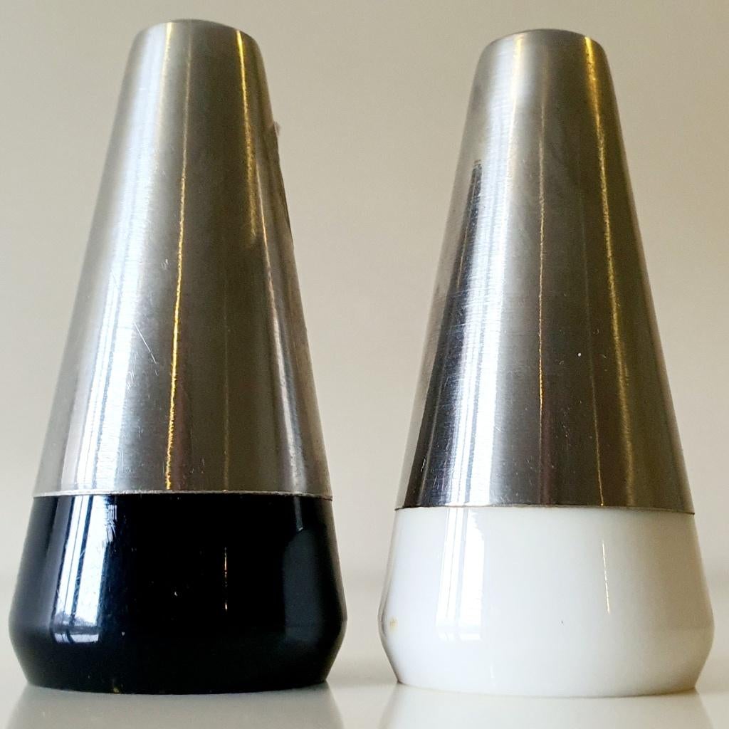 Deens Design jaren '60 A&B Lone Sach Peper Zoutstrooier RVS, Ophalen of Verzenden, Zo goed als nieuw