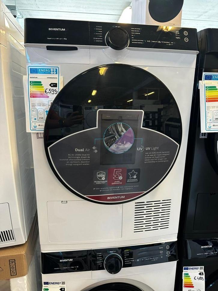 Inventum Nieuw warmtepompdroger a++ 5 jaar fabrieksgarantie, Witgoed en Apparatuur, Wasdrogers, Nieuw, Overige typen, Voorlader