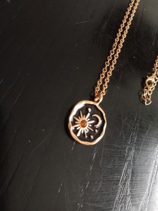 Maan en ster ketting, Overige materialen, Verstelbaar, Verzenden, Nieuw