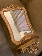 Gouden Spiegel met ornament barok kaptafel, Huis en Inrichting, Ophalen of Verzenden, Zo goed als nieuw, Minder dan 100 cm, Rechthoekig