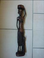 Houten beeldje - Vrouw met kind - 41cm, Ophalen of Verzenden