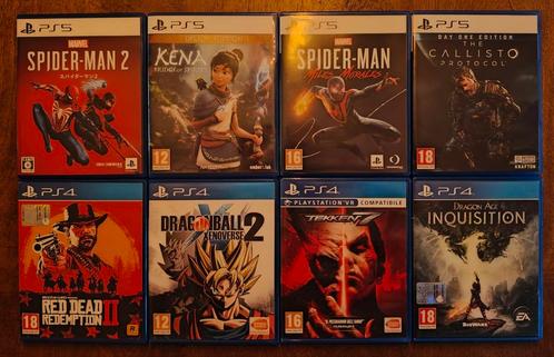 Diverse PS5 spellen SpiderMan Kena Callisto Protocol Tekken, Spelcomputers en Games, Games | Sony PlayStation 5, Zo goed als nieuw