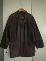 Mooie nubuck leren jas - donkerbruin- met revers- maat m, Ophalen of Verzenden, Zo goed als nieuw, Maat 48/50 (M), Bruin