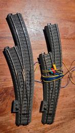 Märklin Wissels 24671 - Set van 2 met aandrijving 74491, Wisselstroom, Gebruikt, Rails, Ophalen of Verzenden