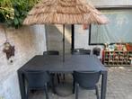 Complete tuinset met parasol, Tuin en Terras, Ophalen, Gebruikt