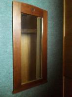 vintage spiegel met facetrand en houten lijst 45 x 91 cm, Ophalen, Rechthoekig, Minder dan 100 cm