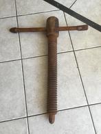 Oude industrieel stoer Houten Wringer Onderdeel - Decoratie, Antiek en Kunst, Antiek | Gereedschap en Instrumenten, Ophalen of Verzenden