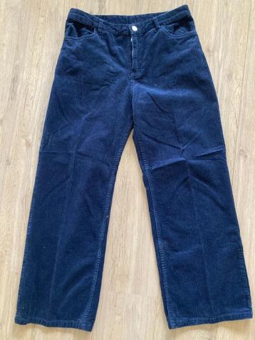 Donkerblauw velours broek - Monki beschikbaar voor biedingen