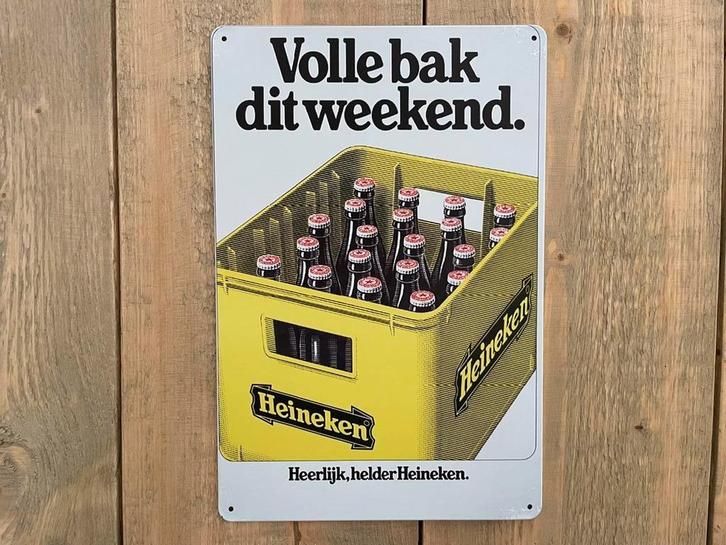 Reclamebord Heineken 20x30, Verzamelen, Merken en Reclamevoorwerpen, Zo goed als nieuw, Reclamebord, Ophalen of Verzenden