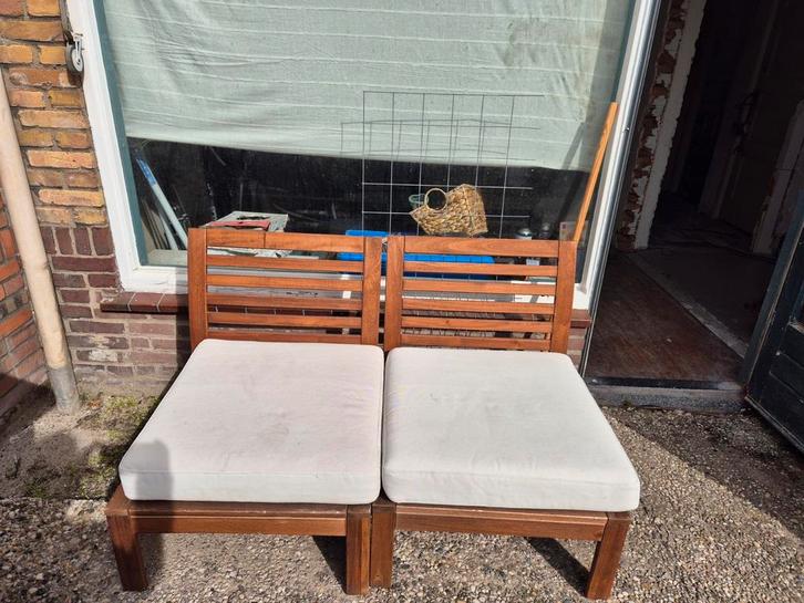 Loungeset Ikea Applaro, Tuin en Terras, Ligbedden, Gebruikt, Hout, Ophalen