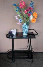 Trolley / Serveerwagen glas, Huis en Inrichting, Ophalen, Gebruikt, Glas, Modern