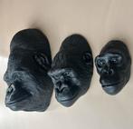 3 x een kop van een aap / wanddecoratie, Antiek en Kunst, Ophalen
