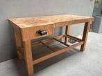 Houten Timmertafel / Werkbank voor Kleuters, Doe-het-zelf en Verbouw, Werkbanken, Ophalen, Gebruikt, 120 tot 170 cm, Bankschroef
