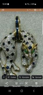 18 krt panter hanger uniek!!, Sieraden, Tassen en Uiterlijk, Broches, Ophalen of Verzenden, Zo goed als nieuw, Goud, Goud