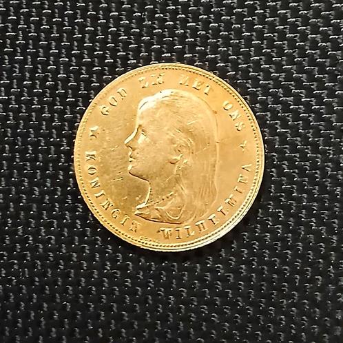 10 Gulden Wilhelmina Doublé Gouden tientje 1897, Postzegels en Munten, Munten | Nederland, Losse munt, 10 gulden, Koningin Wilhelmina