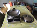 Tk inductiewok en wokpan merk hendi 3500 watt gewone stekker, Ophalen, 3 kookzones of minder, Zo goed als nieuw, Inductie