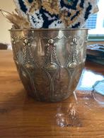 Art Nouveau bloempot messing, Ophalen of Verzenden, Brons