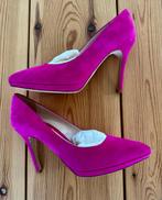 Ab Donkers pumps - Fuchsia / Roze suède leer - Maat 37, Pumps, Ophalen of Verzenden, Zo goed als nieuw, Roze