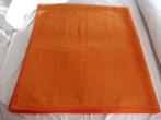 Fijne oranje wollen deken 225 x 225 cm wol plaid, Ophalen, Zo goed als nieuw