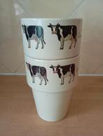 2 melkbekers Jet ter Steege Country cows, Ophalen of Verzenden, Zo goed als nieuw, Overige stijlen, Overige typen
