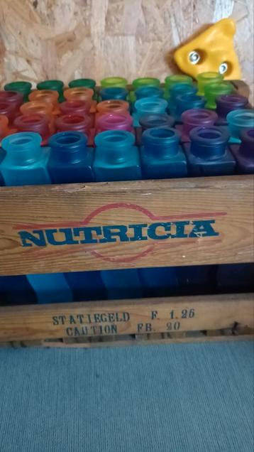 Antiek retro Nutricia houten krat