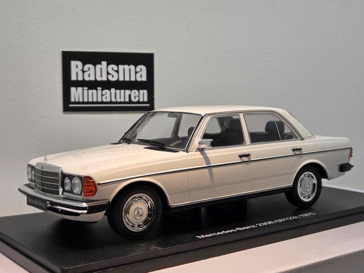 Mercedes-Benz 230E sedan W123 - Wit - 1:18 KK-Scale, Hobby en Vrije tijd, Modelauto's | 1:18, Nieuw, Auto, Ophalen of Verzenden
