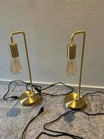 Tafellampen retro goud / antiek brons, Ophalen, Zo goed als nieuw, Minder dan 50 cm