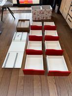 4x kallax expedit lades inzet rood en 2 bakken, Ophalen, Gebruikt, 5 laden of meer, Minder dan 100 cm