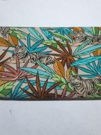 crepe beige tijger leaves (128), Hobby en Vrije tijd, Stoffen en Lappen, Overige materialen, 120 cm of meer, Beige, Nieuw