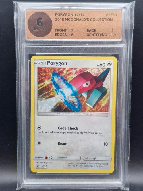 Porygon mcdonald's collection #12 woetoe Grading 6 exc-mt, Hobby en Vrije tijd, Verzamelkaartspellen | Pokémon, Zo goed als nieuw