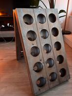 Rustiek Houten Wijnrek / Champagnerek (Pupitre), Ophalen, 50 tot 75 cm, Zo goed als nieuw, 25 flessen of meer